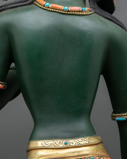 Standing Green Tara Statue | Large Buddhist Shrine Decor