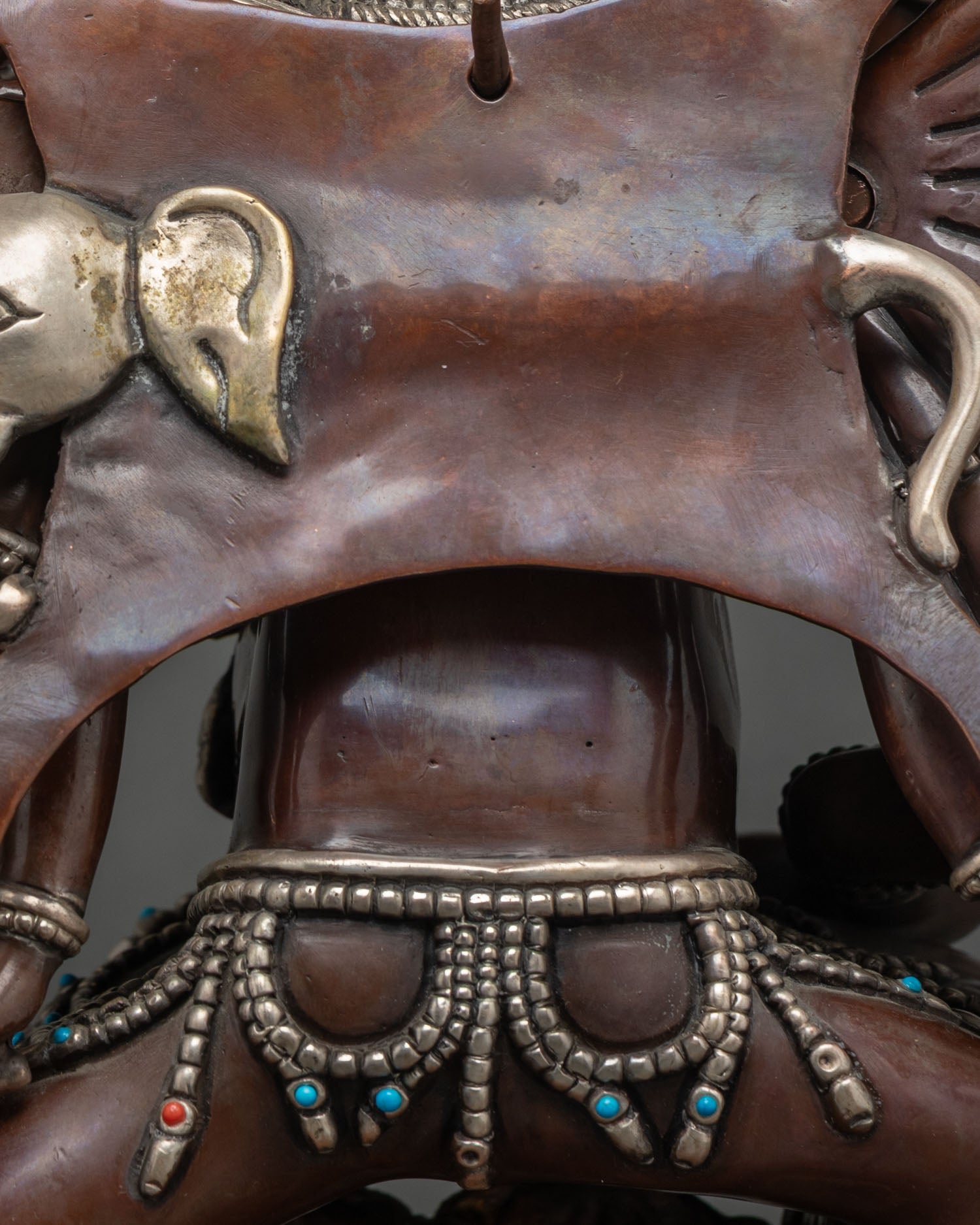 Buffalo-headed Yamantaka Statue | Large-Size Oxidized Copper Sculpture