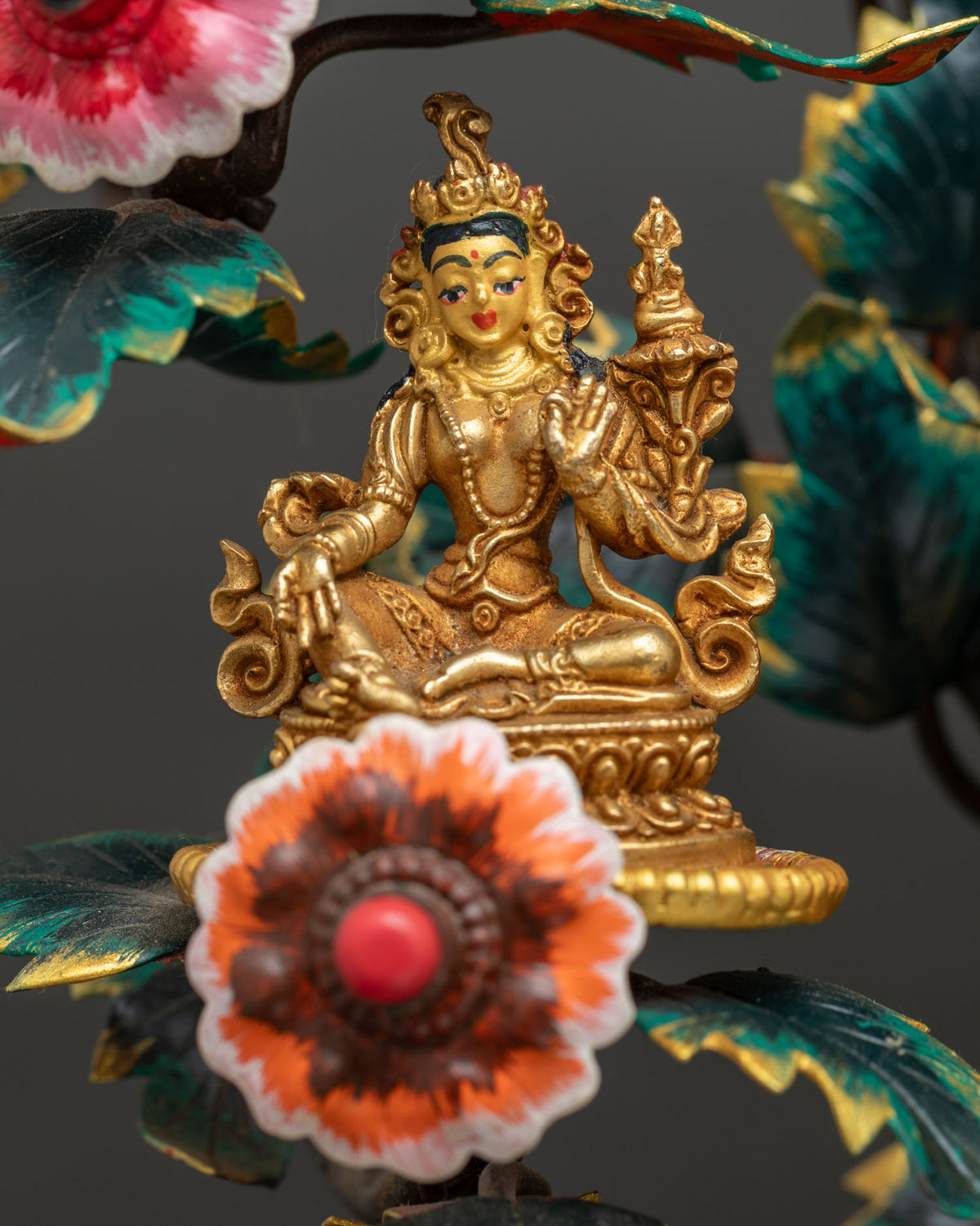 21 Tara Statue Set | Wish-Fulfilling Tree with Green Tara & 21 Forms