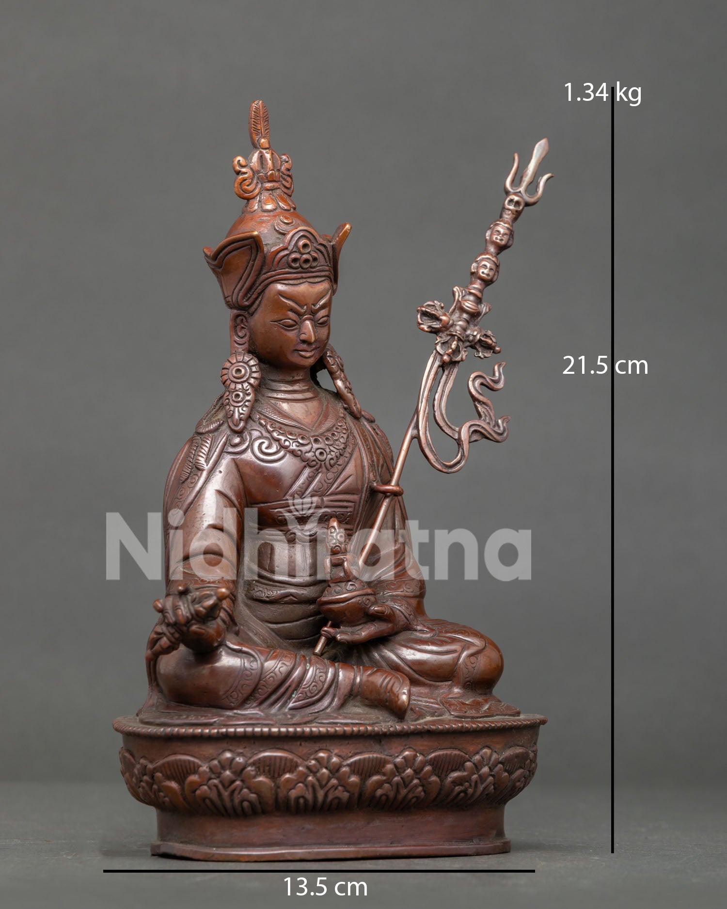 Guru Rinpoche Statue | Newari Crafted Buddhist Master Sculpture