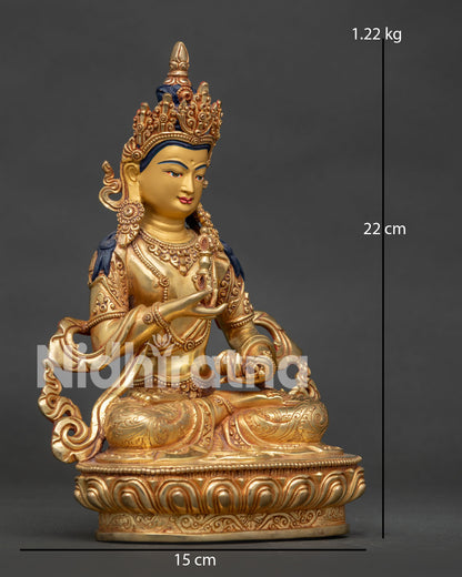 Vajrasattva Buddha Statue | Traditionally Gold Fire-Gilded Sculpture