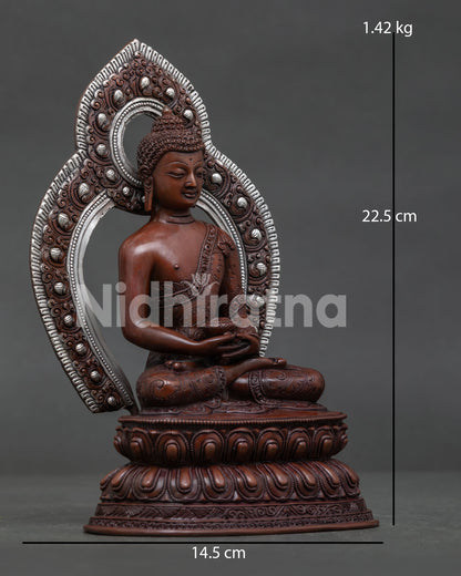 Amitabha Buddha Statue | Copper Buddhist Sculpture from Nepal