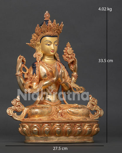 Handcrafted Chenrezig Statue | Symbol of Compassion and Mercy