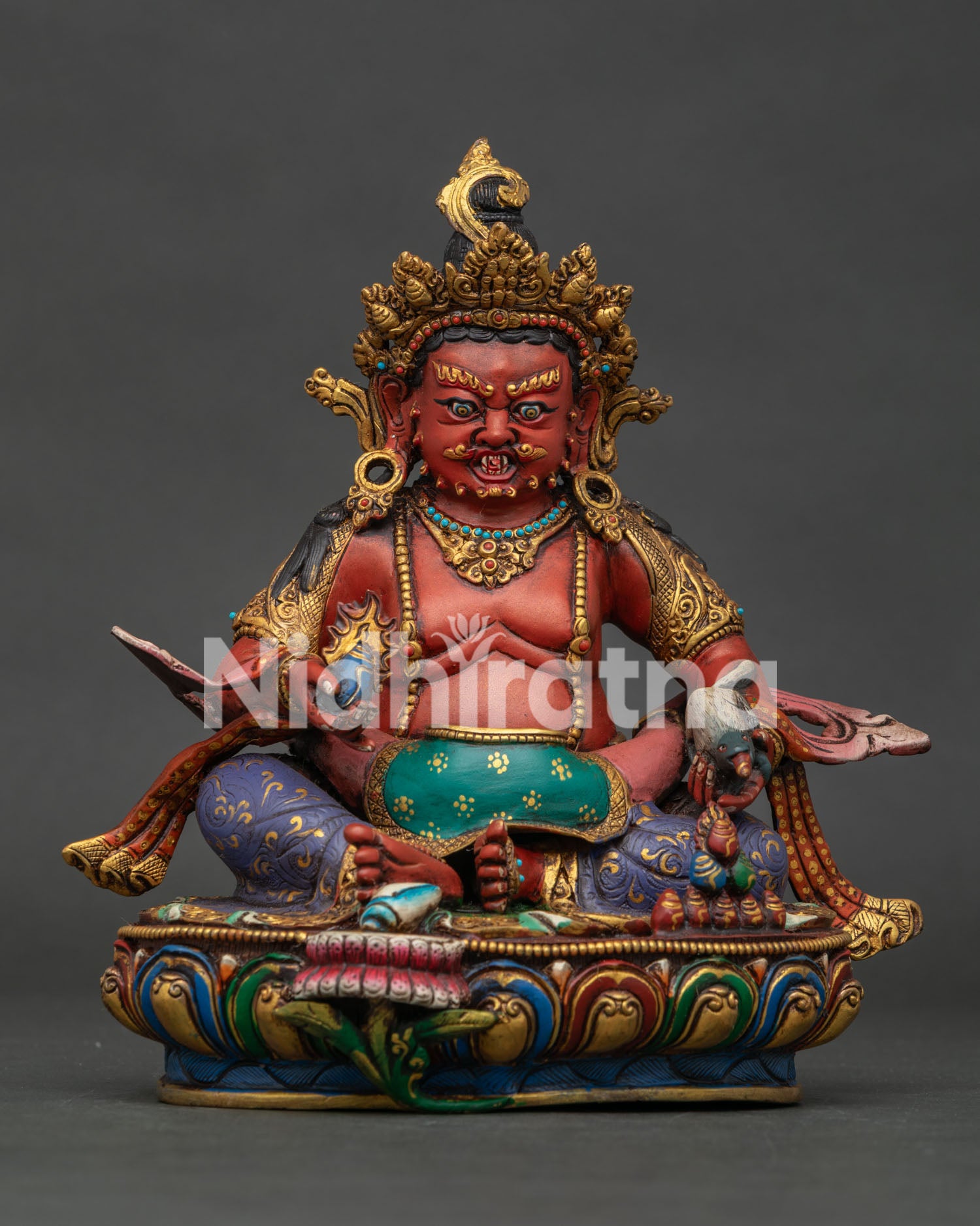 Red Dzambhala Statue