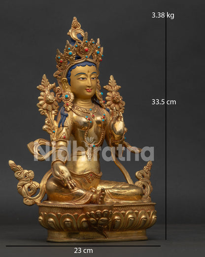 Mother Green Tara Statue | Handcrafted Buddhist Art from Nepal
