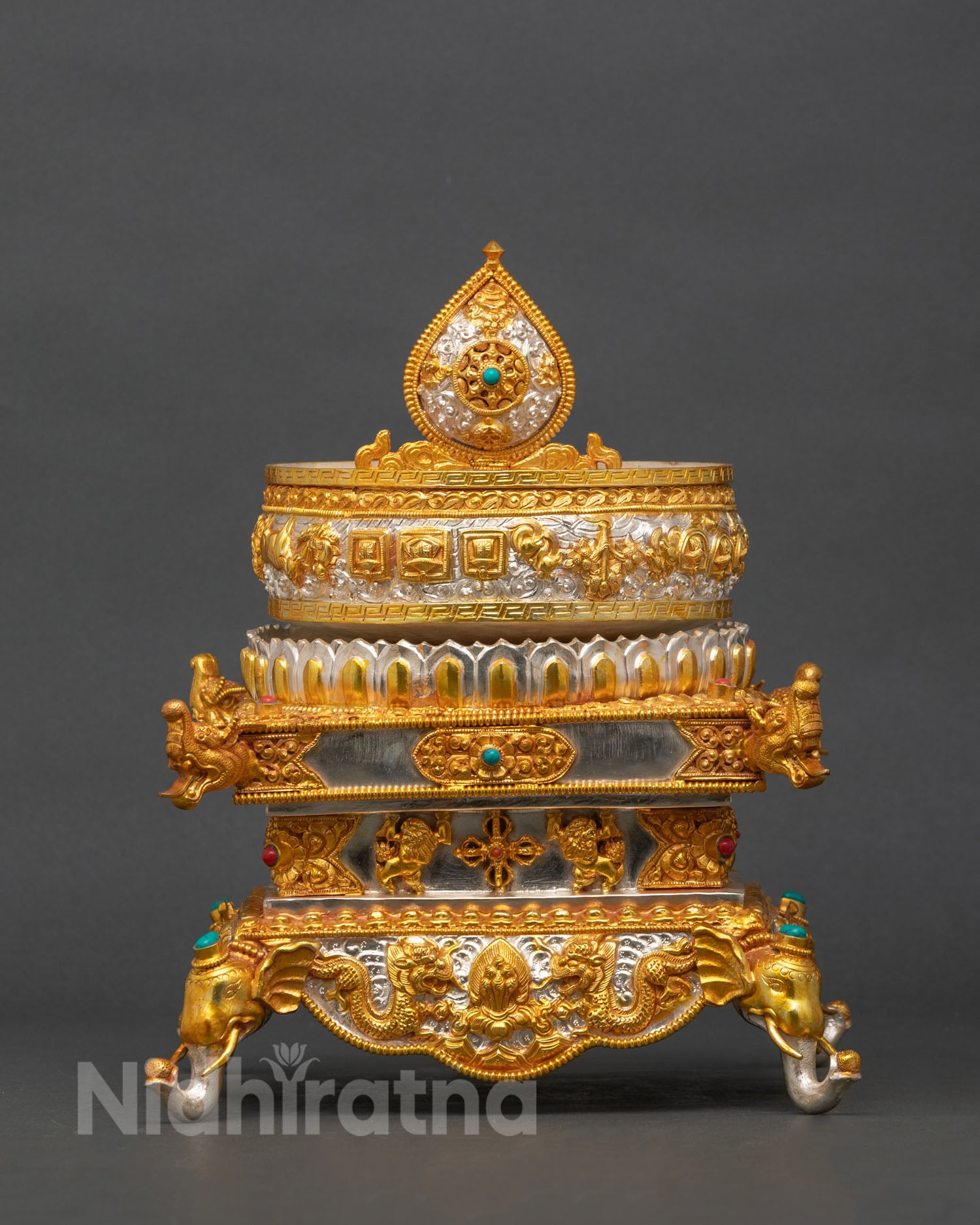 6" Buddhist Mandala Offering Set | Traditional Altar Decor