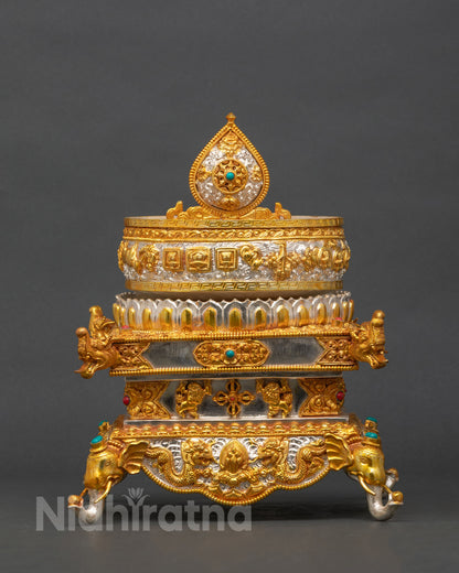 6" Buddhist Mandala Offering Set | Traditional Altar Decor