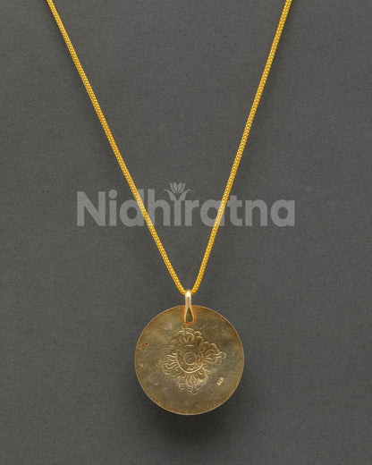 Turquoise & Coral Flower Locket | Handcrafted Newari Jewelry