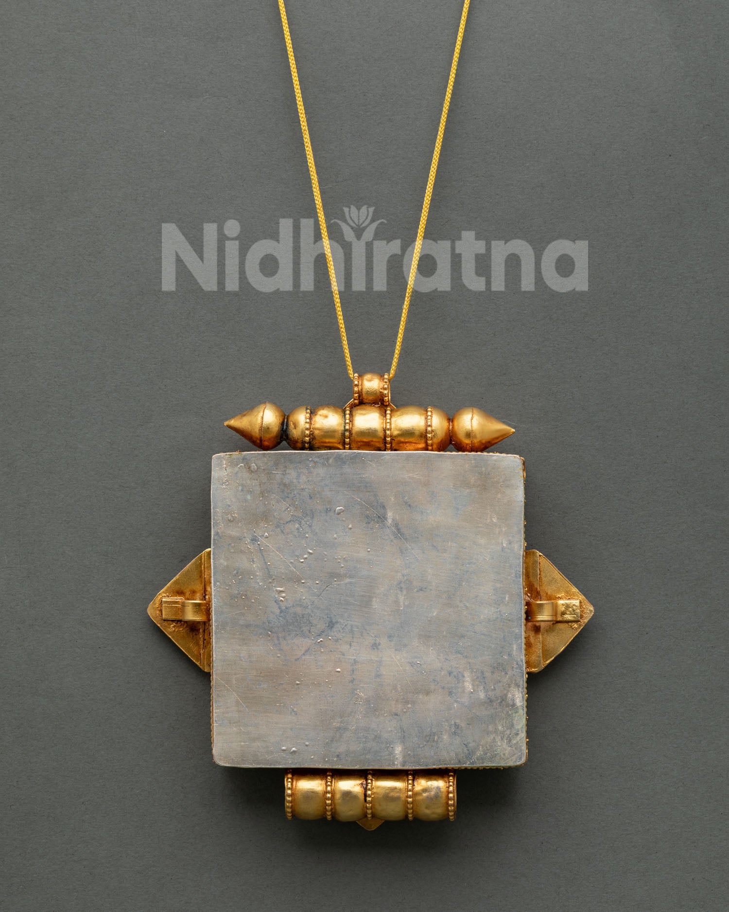 Endless Knot Ghau Mala | Artisan-Crafted Gold Plated Pendant
