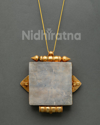 Endless Knot Ghau Mala | Artisan-Crafted Gold Plated Pendant