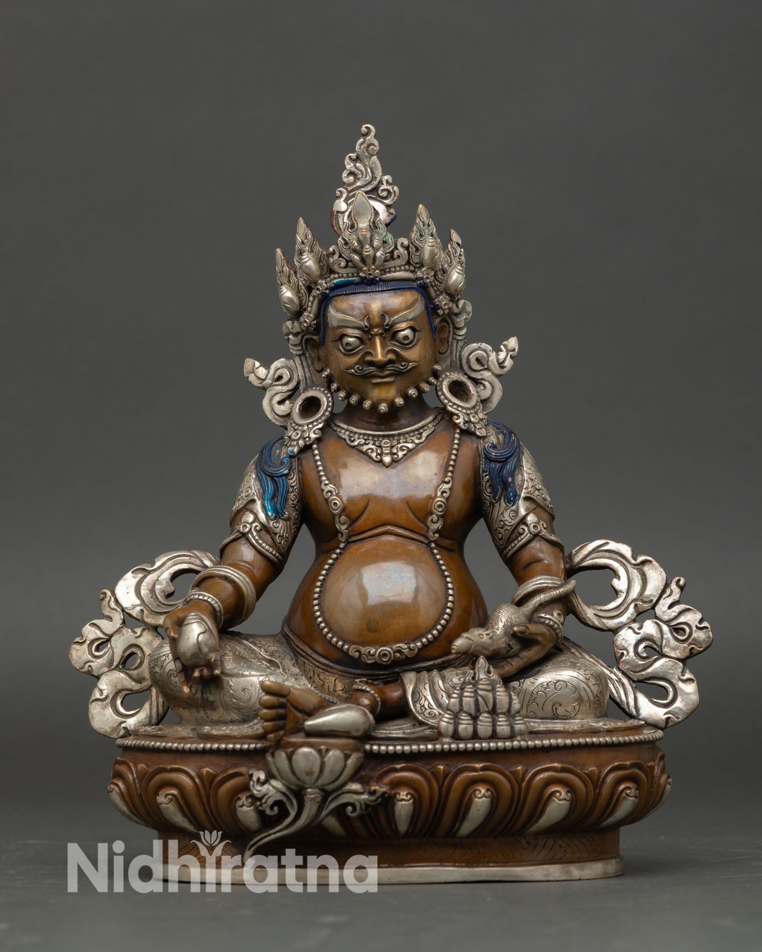 Dzambhala Statue | Tibetan Wealth God Statue for Abundance