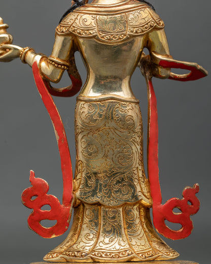 Guru Rinpoche with Two Consorts Statue – Sacred Vajrayana Art
