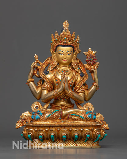 Chenrezig Avalokiteshvara Statue: Embodiment of Compassion