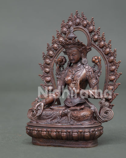 White Tara Statue | Hand-Carved Nepalese Art