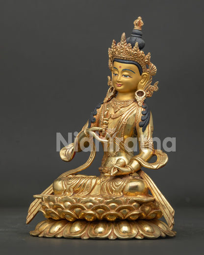 Vajrasattva Statue | 24K Gold-Gilded Copper Artwork