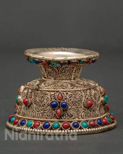 Buddhist Water Offering Bowl | Handcrafted Ritual Artwork