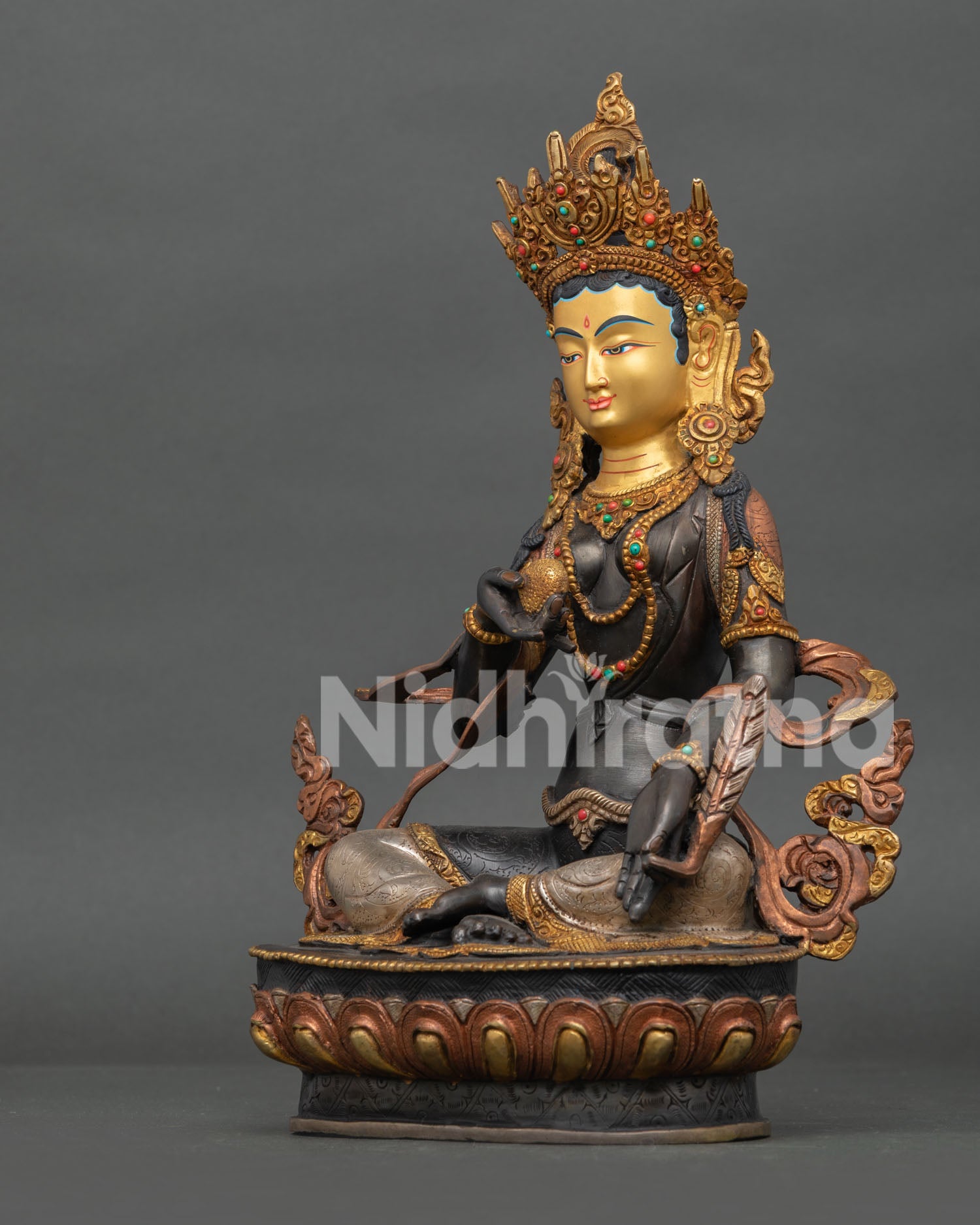 Kshitigarbha Statue | Traditional Vajrayana Buddhist Art