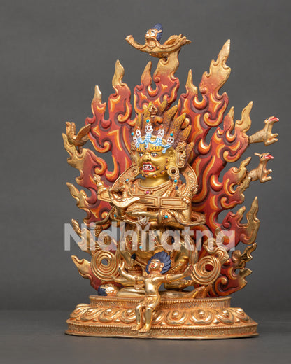 Sakya Mahakala Statue | Tibetan Protector Deity