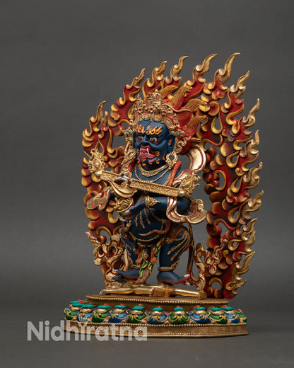 Sakya Mahakala Statue | Tibetan Wrathful Guardian Sculpture