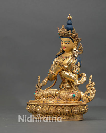 Vajradhara Buddhist Statue | Gold Fire-Gilded Copper Art
