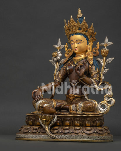 Green Tara Statue – Handmade Buddhist Art from Kathmandu Nepal