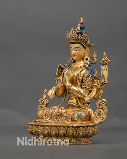 Chenrezig Statue | Four-Armed Bodhisattva of Compassion