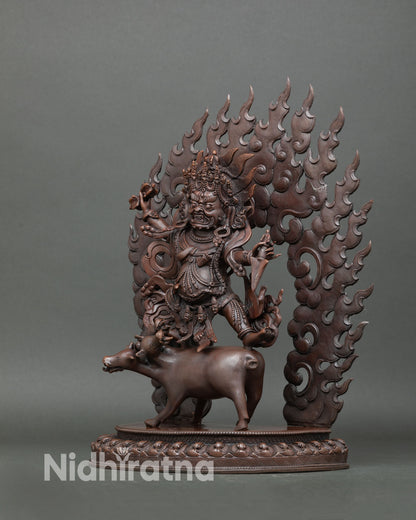 Dorje Gotrab Statue | Sacred Oxidized Copper Sculpture