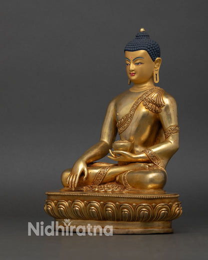 Shakyamuni Buddha | 24K Gold Gilded Copper Sculpture