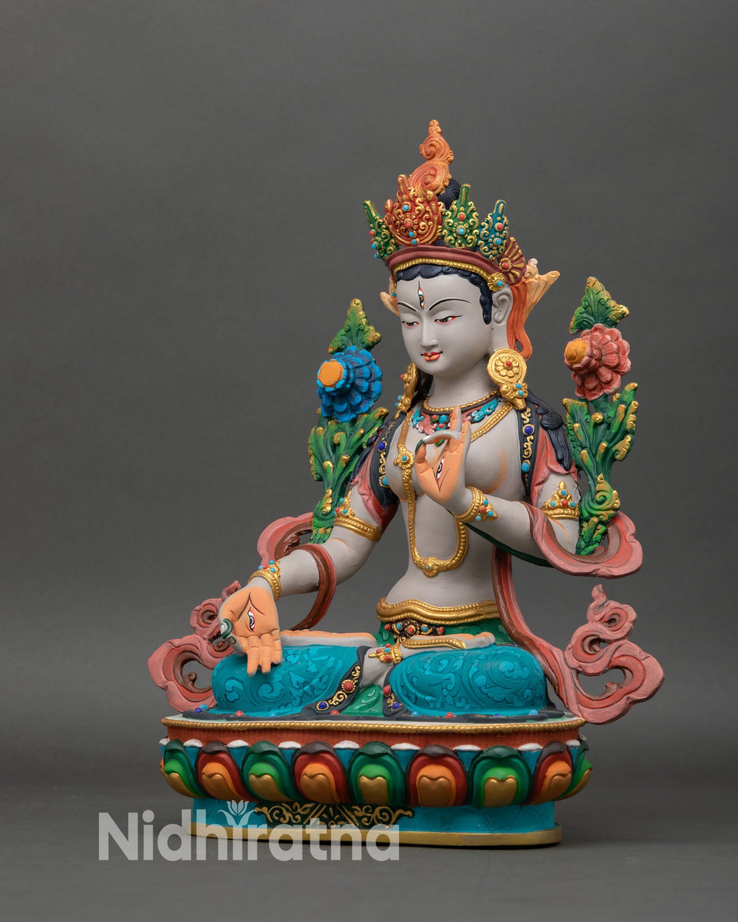 White Tara Statue | Sacred Feminine Deity of Mercy and Long Life