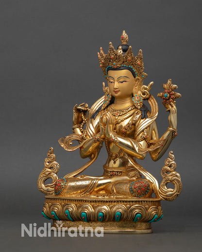 Chenrezig Statue | Traditional Nepalese Craftsmanship
