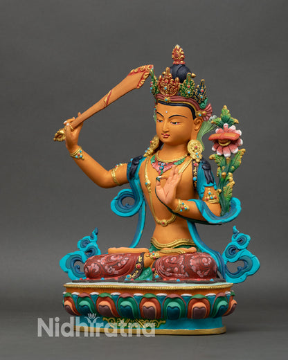 Divine Manjushri Statue | Nepalese Bodhisattva of Wisdom