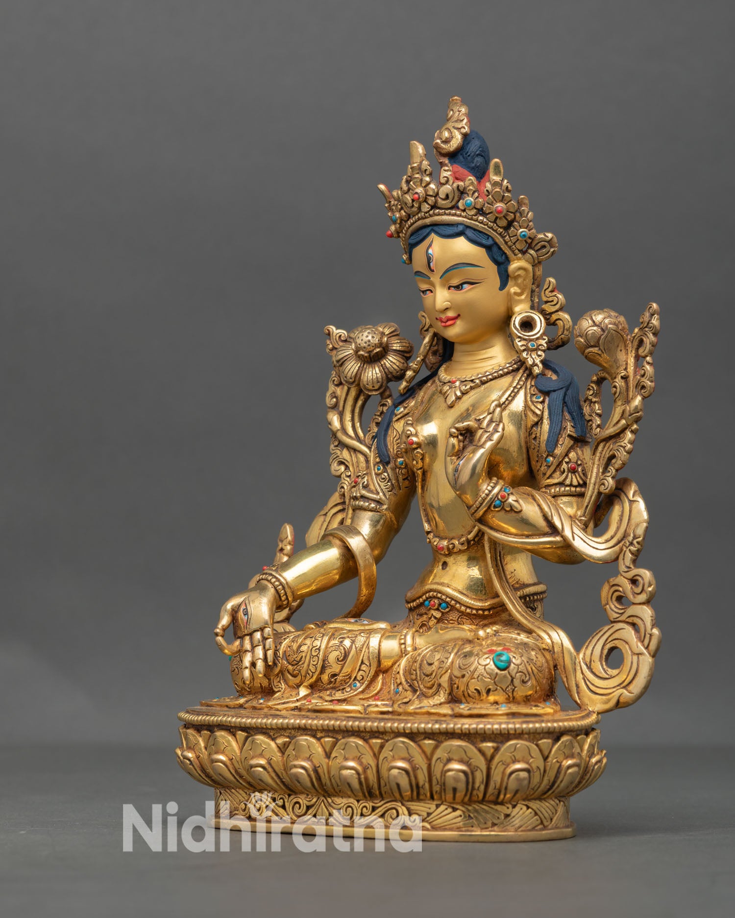 White Tara Statue | Female Bodhisattva of Longevity
