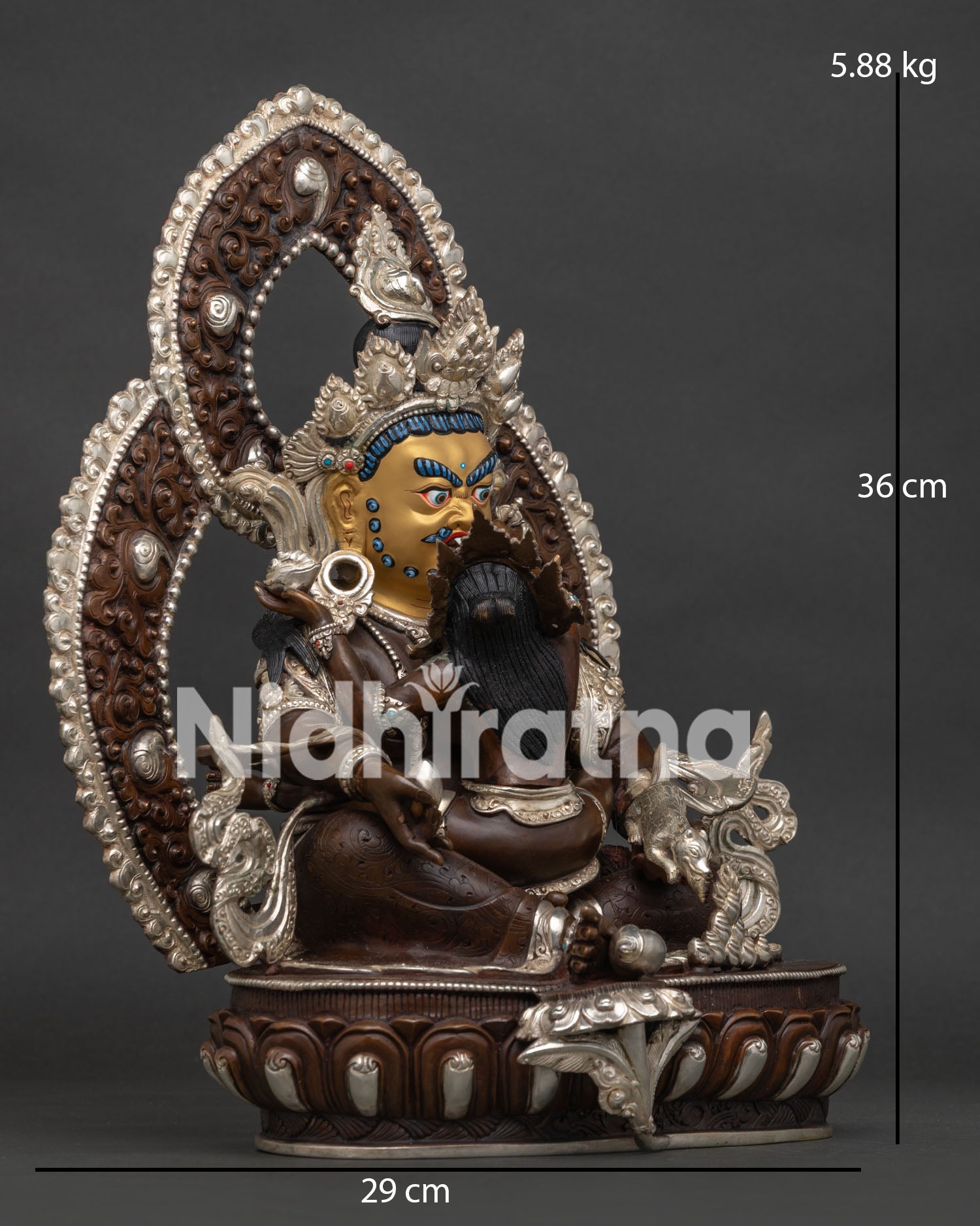 Red Dzambhala Statue