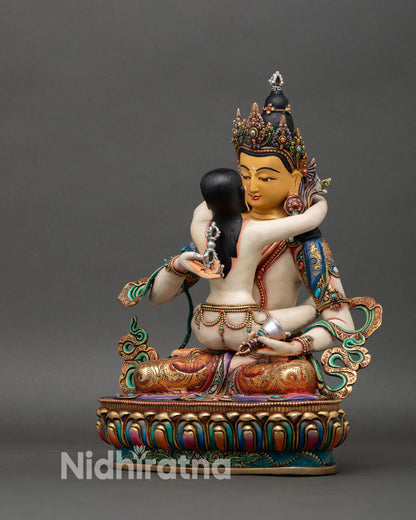Vajrasattva and Consort | Sacred Vajrayana Union Sculpture