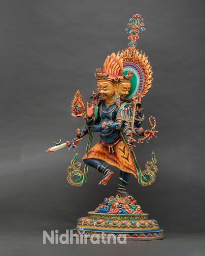 Ucchusma Statue | Wrathful Buddhist Guardian Deity