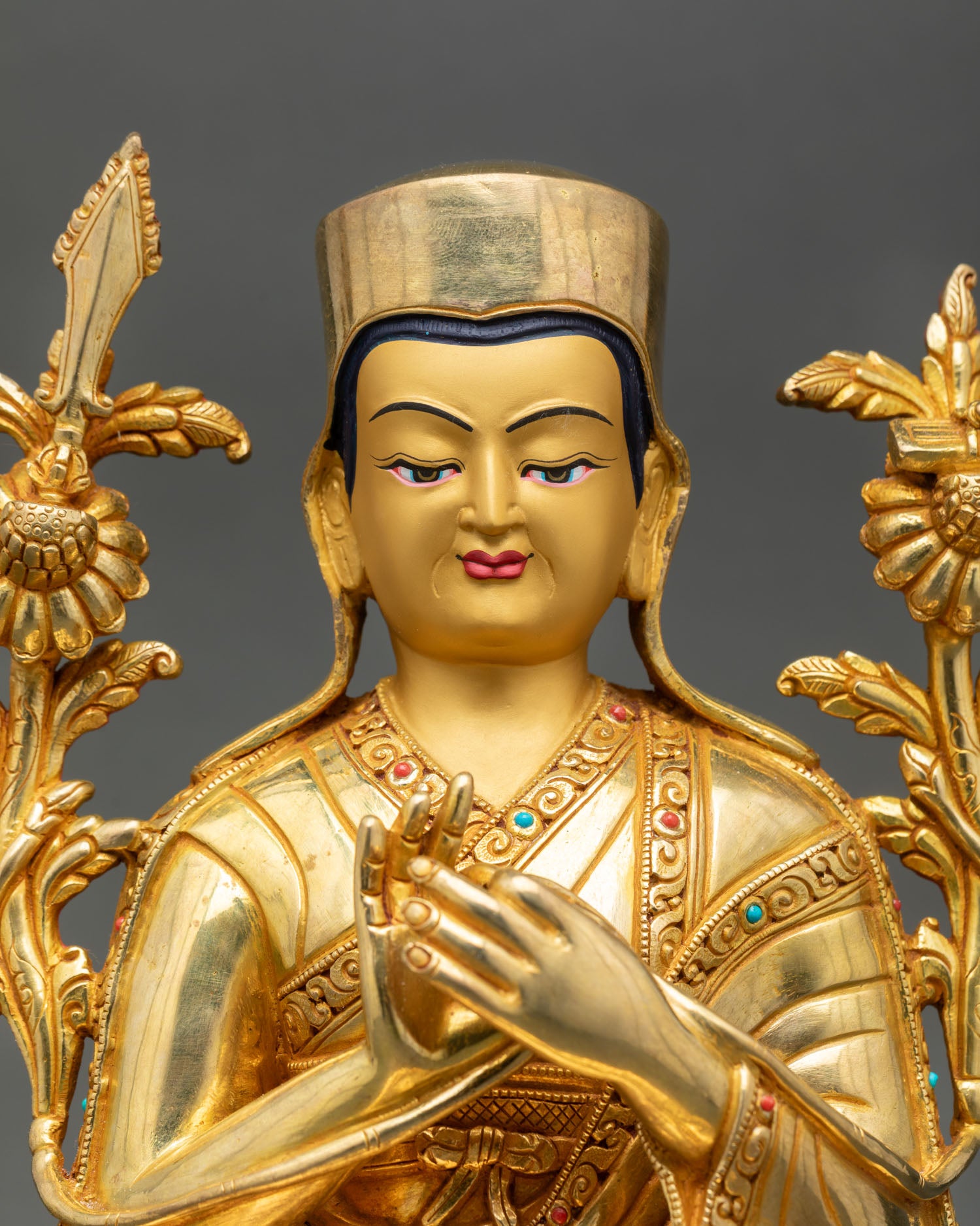 Five Shakya Master Statue Set - Himalayan Buddhist Lineage Figures