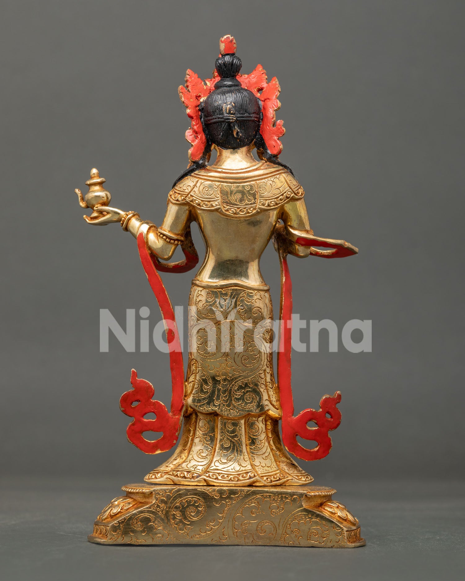 Guru Rinpoche with Two Consorts Statue – Sacred Vajrayana Art