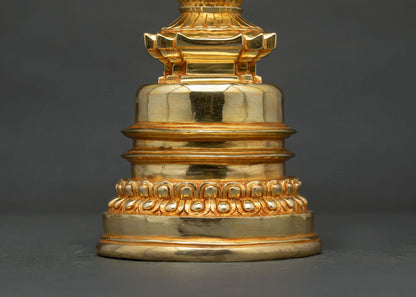 Gold-Plated Kadampa Stupa for Meditation and Devotion
