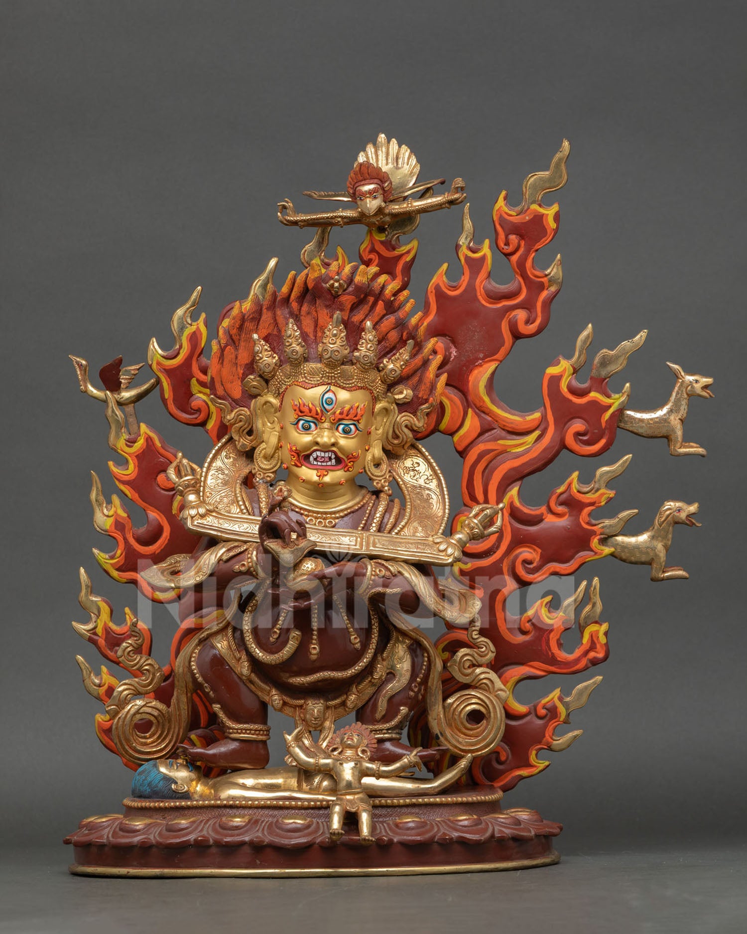 Shakya Mahakala Statue – Tibetan Buddhist Religious Artwork