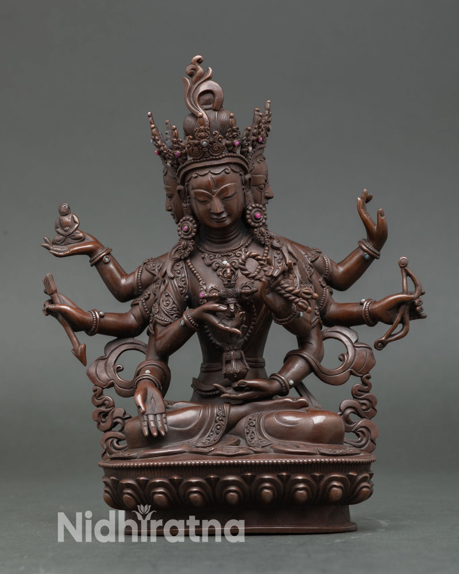 Three Long Life Deities Sculpture – Traditional Himalayan Art Set