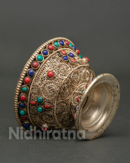 Buddhist Water Offering Bowl | Handcrafted Ritual Artwork