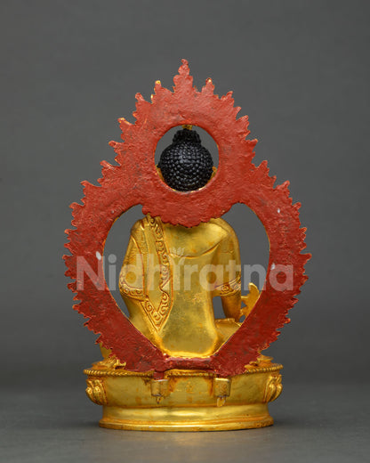Medicine Buddha Copper Statue | Bhaisajyaguru for Meditation & Decor