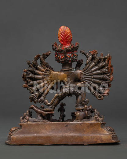 Buffalo-Headed Yamantaka with Consort Statue | Handcrafted Buddhist Sculpture