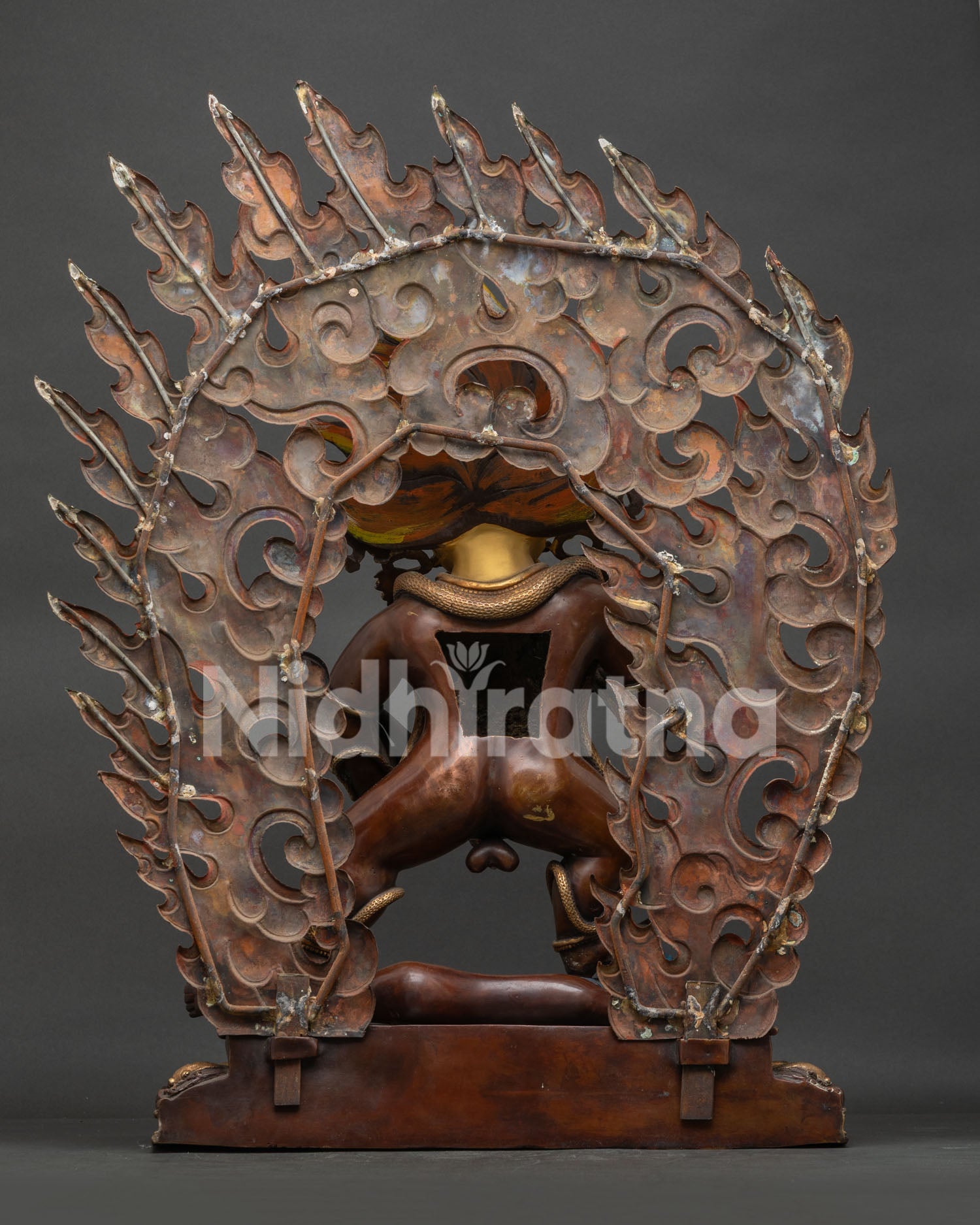 Large Black Dzambhala Statue | Vajrayana Guardian of Prosperity