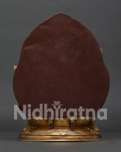 Dzambhala Statue | Gold Fire-Gilded Wealth Deity Sculpture