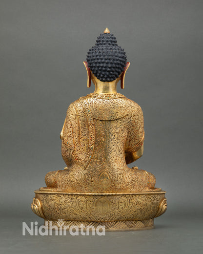 Amitabha Buddha Statue | Himalayan Lost Wax Copper Artwork
