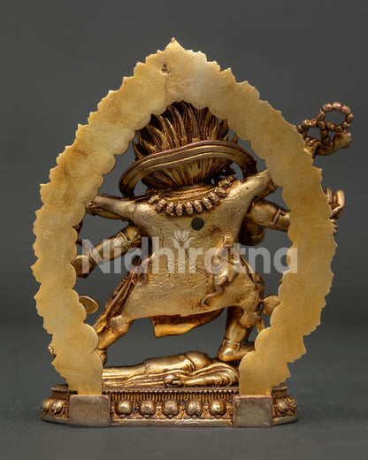 Six-Armed Mahakala Statue | Newari Craftsmanship