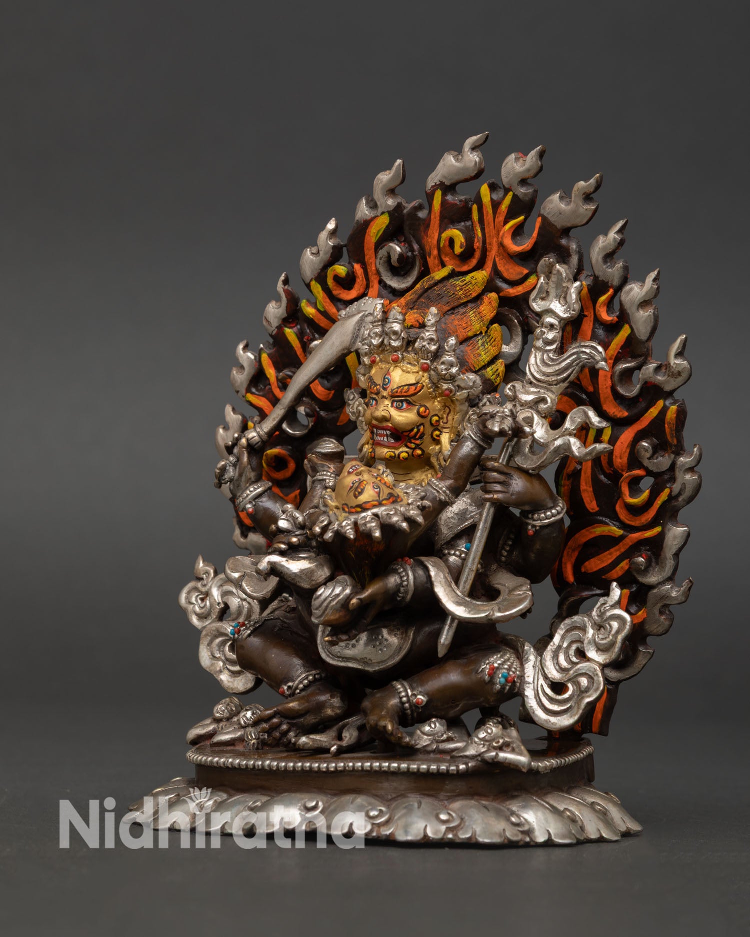 Four Armed Mahakala Statue | Powerful Guardian Deity Artwork