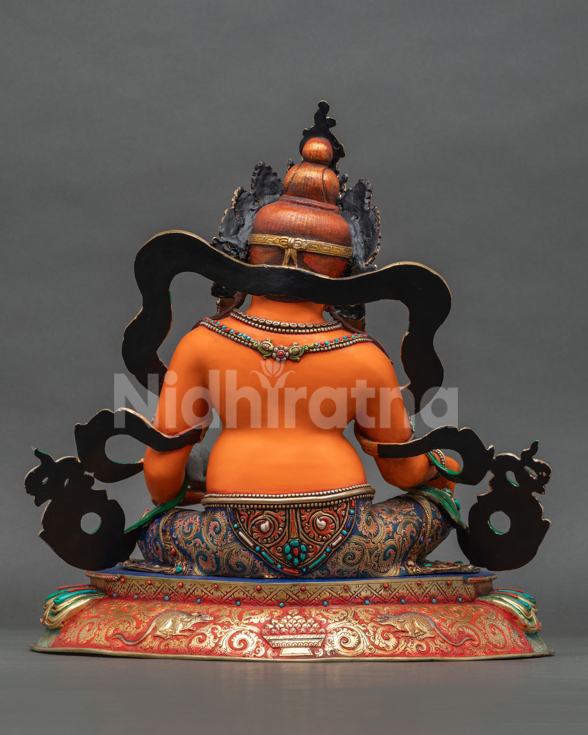 Yellow Dzambhala Statue | Traditional Newari Craftsmanship