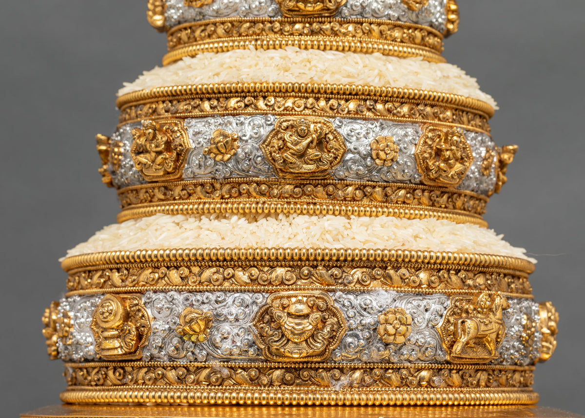 7" Mandala Offering Set | Traditional Buddhist Ritual Art